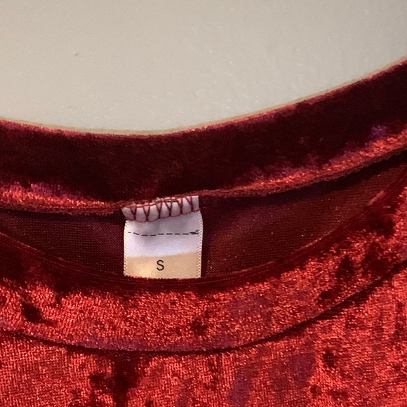 red velvet tee shirt style dress size small - Picture 2 of 3